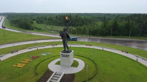 Monument To Samotlor 스톡 동영상 119538840
