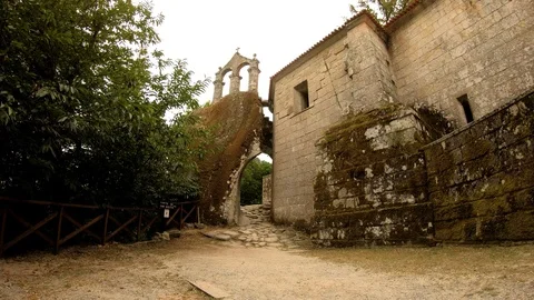 MONUMENT, SAN PEDRO DE ROCAS, GALICIA Stock Footage 93520376