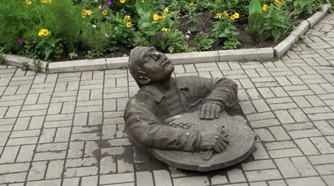 Monument sanitary engineering in Berdiansk Video stock 36521130