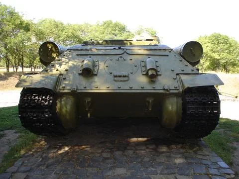 Monument to the Second World War. Tank T-34 Stock Photos