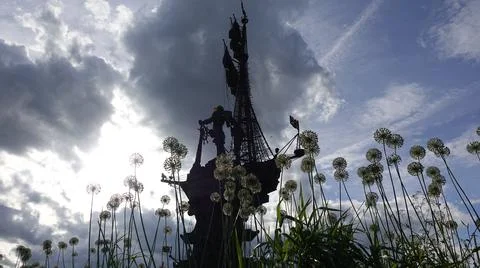 Monument in the setting sun Stock Photos