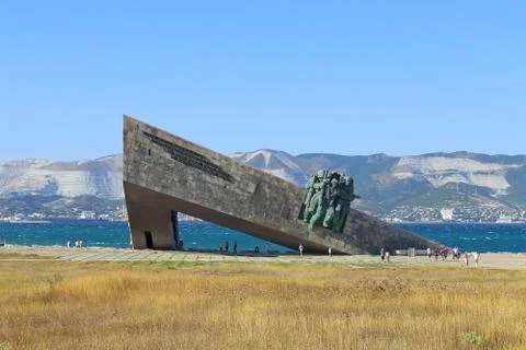 Monument Ship in memory of the heroism of Soviet soldiers and sailors during Stock Photos
