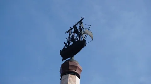 Monument to the ships Stock Footage 74537742