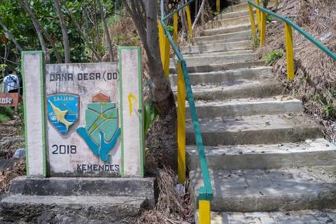 Monument that shows the name of the area Fotos Stock