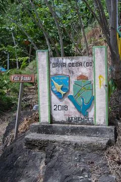 Monument that shows the name of the area Fotos Stock