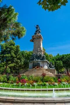 Monument to the Sieges in Zaragoza Stock Photos