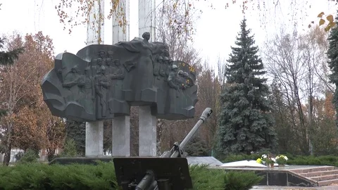 Monument to the soldiers 2 库存影片 82701329