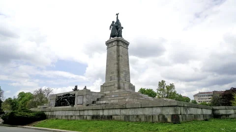 Monument to the Soviet Army in Sofia, Bulgaria Stock-Footage 242307983