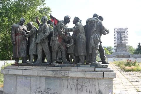 The Monument to the Soviet Army in Sofia Stockfoto's