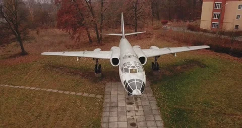 Monument - Soviet bomber Tu-16 04 Video stock 170523048