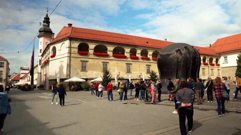 Monument Spomenik nob on Freedom Square Stock Footage 220340022