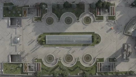 Monument statue at the Independence Square in Kyiv. Ukraine. Aerial. Summer Stock Footage 200988385