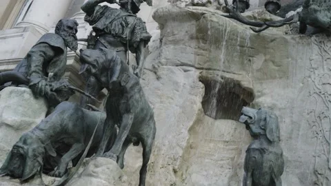 Monument on the street of Budapest, Budapest Architecture Stock Footage 197328131