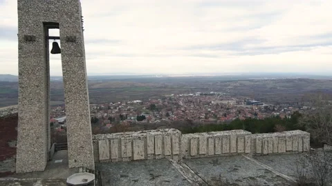Monument Of The Three Generations near town of Perushtitsa, Bulgaria Stock Footage 146004571