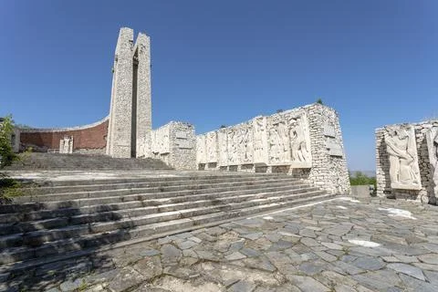 The monument of the three generations Stock Photos