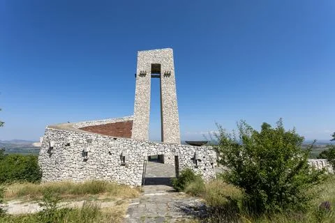 The monument of the three generations Stock Photos