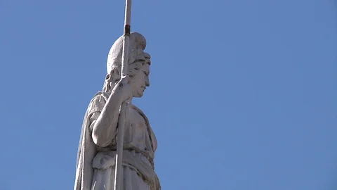 The monument on top of Pyramid in front of Casa Rosada at Buenos Aires Stock Footage 101941961