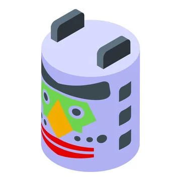Monument totem icon isometric vector. Aztec culture Illustrazione stock