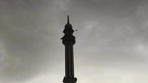 Monument Tower Against Cloudy Sky Stock-Footage 340517137