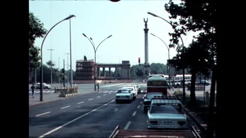 Monument with Traffic Stock Footage 278410005