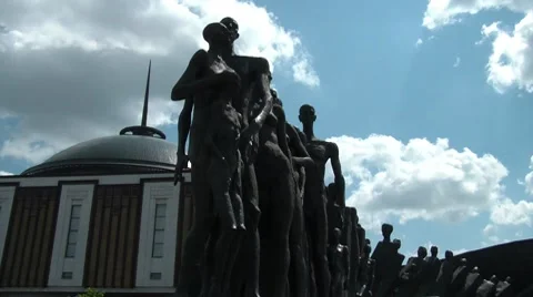 Monument Tragedy Of The People Stock Footage 7130266
