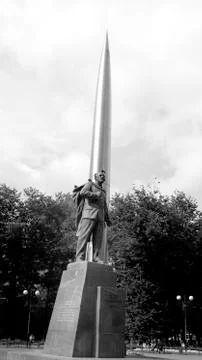 The monument to Tsiolkovsky Stock Photos