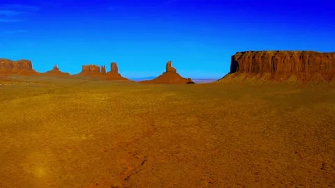 Monument Valley Approach Stock Footage 255660096