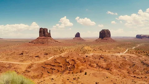 Monument Valley on the border between Arizona and Utah, USA Stock-Footage 128912756