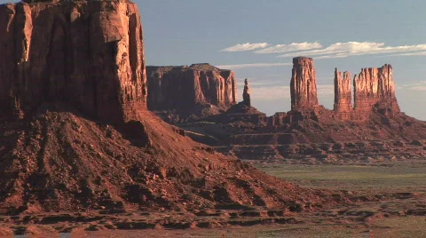 Monument Valley Buttes in Arizona & Utah, American Southwest, time lapse Stock Footage