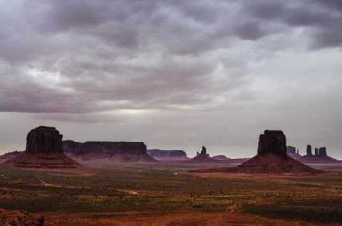 Monument Valley on a Cloudy Day Stock Photos