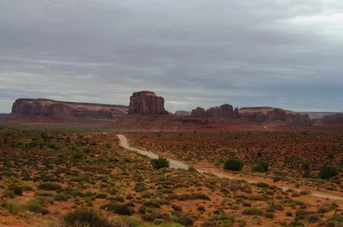 Monument Valley on a Cloudy Day Stock Photos
