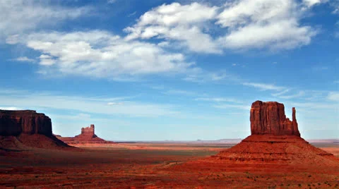 Monument valley at day time, time lapse Stock Footage
