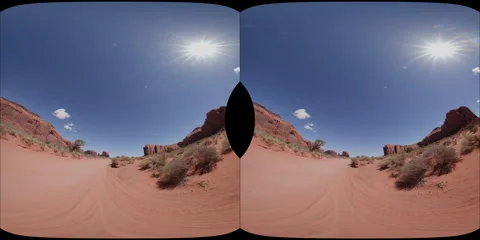 Monument Valley Driving Loop 180 VR Stereoscopic Stock Footage 295977522