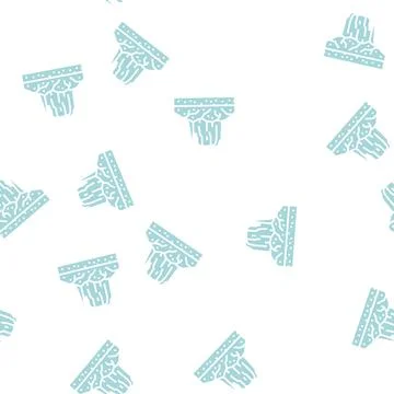 Monument valley glyph seamless pattern Stock Illustration