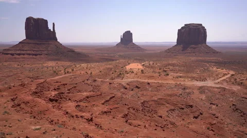 Monument Valley John Wayne Point Overlook Utah Arizona Southwest USA Stock Footage 228766995