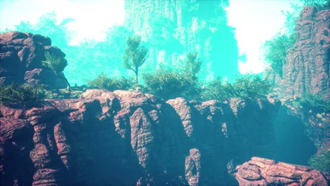 Monument valley landscape in the sunset light Stock Footage 229472579