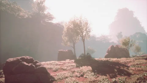 Monument valley landscape in the sunset light Stock Footage 234504287