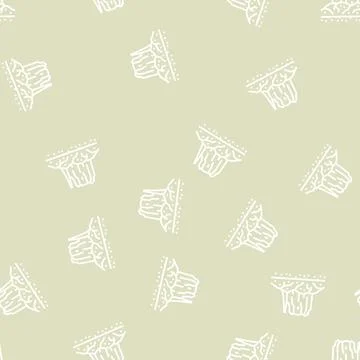 Monument valley line seamless pattern Stock Illustration