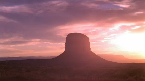 Monument Valley Mesa Sunset Clouds HD Vidéo 537811