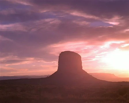 Monument Valley Mesa Sunset Clouds PAL Video stock 537816