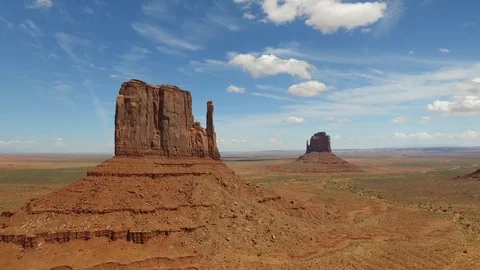Monument Valley Mitten Fly Through Stock Footage 101625258