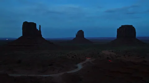 Monument valley at night, time lapse Video stock 25671413