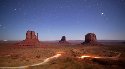 Monument Valley night timelapse Video stock 908944