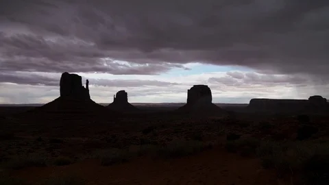 Monument Valley passing storm, Timelapse. Stock Footage 73592409