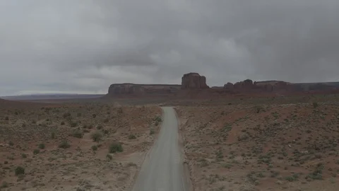 Monument Valley Road Flyover Stock Footage 107272116
