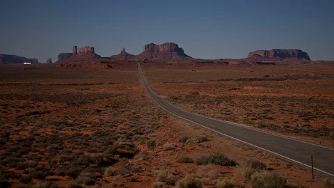 Monument Valley Road Time Lapse Video stock 125789678