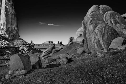 Monument Valley rock formations frame the iconic "mittens" Photos