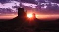 Monument Valley Sunrise at Left and Right Mitten Butte Photo