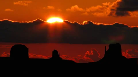 Monument valley sunset Stock Footage 932686