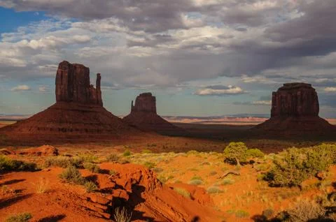 Monument Valley at Sunset Stock Photos